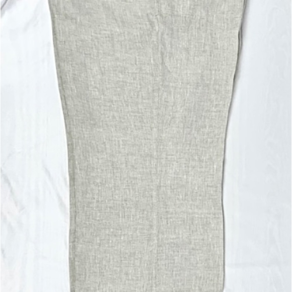 🥥 New! Chicos Ivory Linen Wide-Leg, Button Zip, Elastic Waist Pants 2, L, 12/14